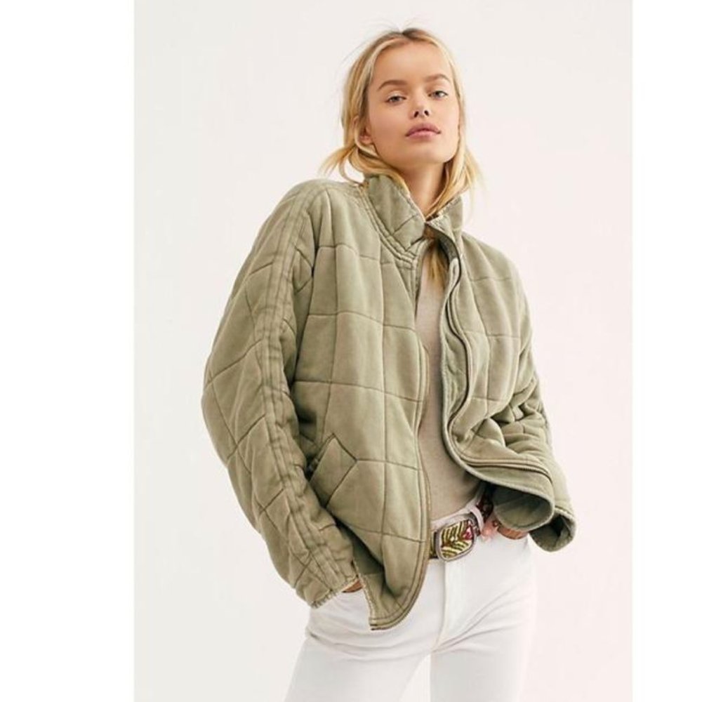 Free People Dolman Sleeve Quilted Jacket